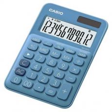 Casio Kalkulačka MS 20 UC BU, modrá, dvanáctimístná, duální napájení