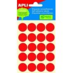 Etikety APLI průměr 19 mm červené,5 archů A6