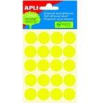 Etikety APLI  průměr 19 mm žluté,5 archů A6