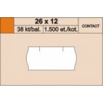 Cenové etikety 26 x 12 mm contact reflexní oranžová