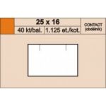Cenové etikety 25 x 16 mm obdélník reflexní oranžová