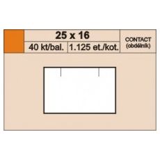 Cenové etikety 25 x 16 mm obdélník reflexní oranžová
