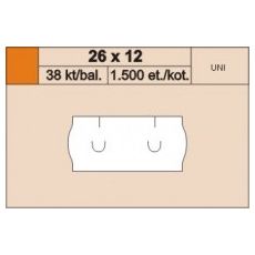 Cenové etikety 26 x 12 mm uni reflexní žlutá