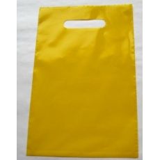 Polyetylénová taška s průhmatem žlutá