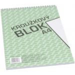 Kroužkový blok horní spirála, A4,50 listů, čtvereček